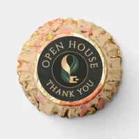 Black Marble Gold Real Estate Open House Thank You Reese's Peanut Butter Cups