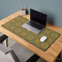 Boho Jewel Mandala Pattern Desk Mat