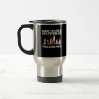 Bad Happen Philadelphia Halloween Spooky Trumpkin Travel Mug