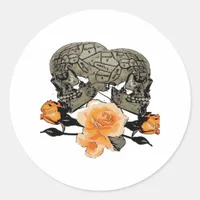 Funny Halloween Till Death Do Us Part Design Classic Round Sticker