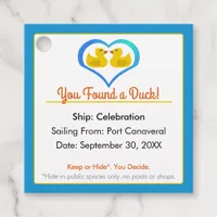 Con•Quack•Ulations! Cruising Ducks Favor Tags