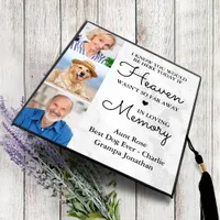 In Loving Memory Personalized 3 Photo  Memorial Graduation Cap Topper