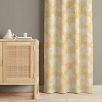 Hawaiian Palm Tree Silhouette Pattern Gold ID1093 Blackout Curtains