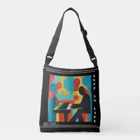 Jazz is Life The pianist oil painting Customizable Crossbody Bag