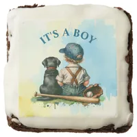 Vintage Baby, Dog and Baseball | It's a Boy Brownie