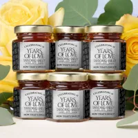 Elegant 11th Steel Wedding Anniversary Honey Jar Favors