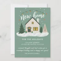 Modern New Home for the Holidays Moving Holiday Card