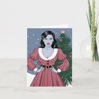 Sexy Vampire Lady Christmas Card