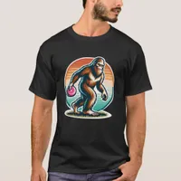 Retro Bigfoot Sasquatch Disc Golf T-Shirt