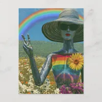 Peace Alien  Postcard