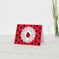 Red Ladybug Thank you Notes