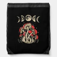 Cottagecore Mushrooms Academia Goblincore Aestheti Drawstring Bag