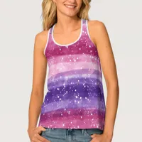 Purple and Pink Speckled  Tank Top
