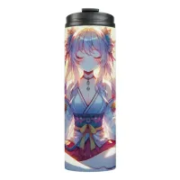 Namaste Anime Girl Meditating Thermal Tumbler