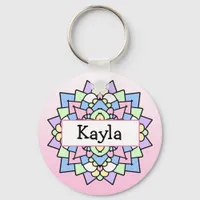 Pretty Pink and Purple Mandala       Keychain