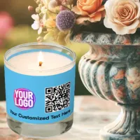 Business Logo Company Promotional QR Code Text Scented Candle