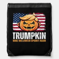 Donald Halloween - Trumpkin Make Halloween Spooky  Drawstring Bag