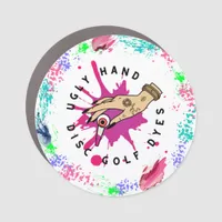 ugly hand dyes  car magnet