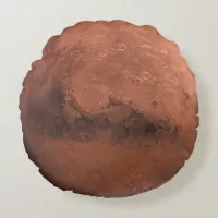 Planet Mars Round Pillow