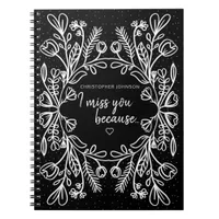 I miss you because... Grief Keepsake Journal