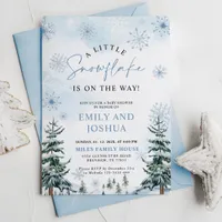 A little Snowflake Baby Shower Invitation