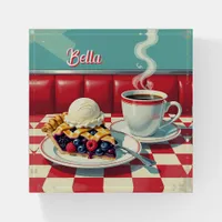 Mixed Berry Pie, Ice Cream and Coffee Personalized Paperweight