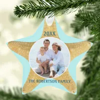 Starfish Family Photo Beach Ornament