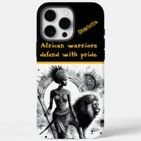 Warrior queen and her fierce lion stride iPhone 16 pro max case