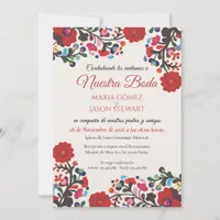 Floral Elegant Colorful Fiesta Spanish Wedding Invitation