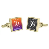 Elegant 39th Agate Wedding Anniversary Celebration Cufflinks