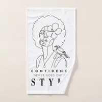 Confidence and Beauty Positive Affirmation Hand Towel