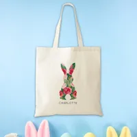 Personalized Kids Easter Bunny Tote Bag for Girls