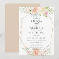 WEDDING | Pretty Watercolor Spring Blossoms Invitation