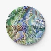 Art Deco pattern -in Depth and Optical Illusion Paper Plates