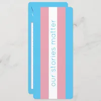 Transgender Pride Flag LGBTQ Typography Bookmark