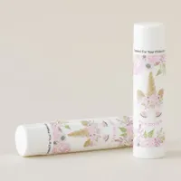 Cute Unicorn Pink Birthday Party WhimsicalArtwork™ Lip Balm