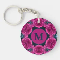 Pretty Pink Petunia Kaleidoscope Keychain