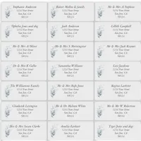 Rustic Blue Leafy Guest Name Address Labels 
