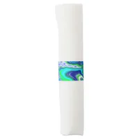 Blue and Lime Green Marble Swirls Birthday Party   Napkin Bands