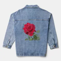 Red Rose - Hand Painting Denim Jacket