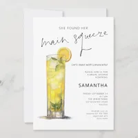 Main Squeeze Limoncello Glass Bridal Shower Invitation