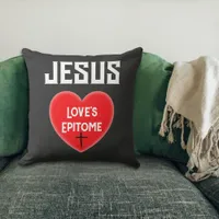 Jesus  throw pillow