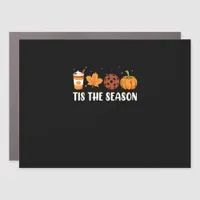 Tis The Season Coffee Fall Pickleball And Hallowee Car Magnet