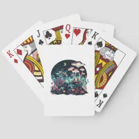 Cottagecore And Aesthetic Goblincore Mushroom Fair Poker Cards