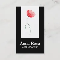 *~* Modern Chic Feminine Floral Elegant Red Poppy Business Card