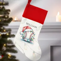 Personalized Baseball Player Fan Christmas Stocking