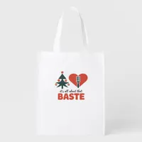 All About That Baste Christmas Classic Retro Look Grocery Bag