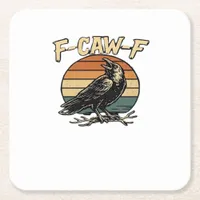 F-Caw-F Classic Vintage Art Square Paper Coaster