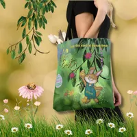 Watercolor Easter Bunny Chicken Custom Tote Bag