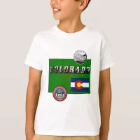 Colorado Picture Text, Flag, Seal, Quarter, Map T-Shirt